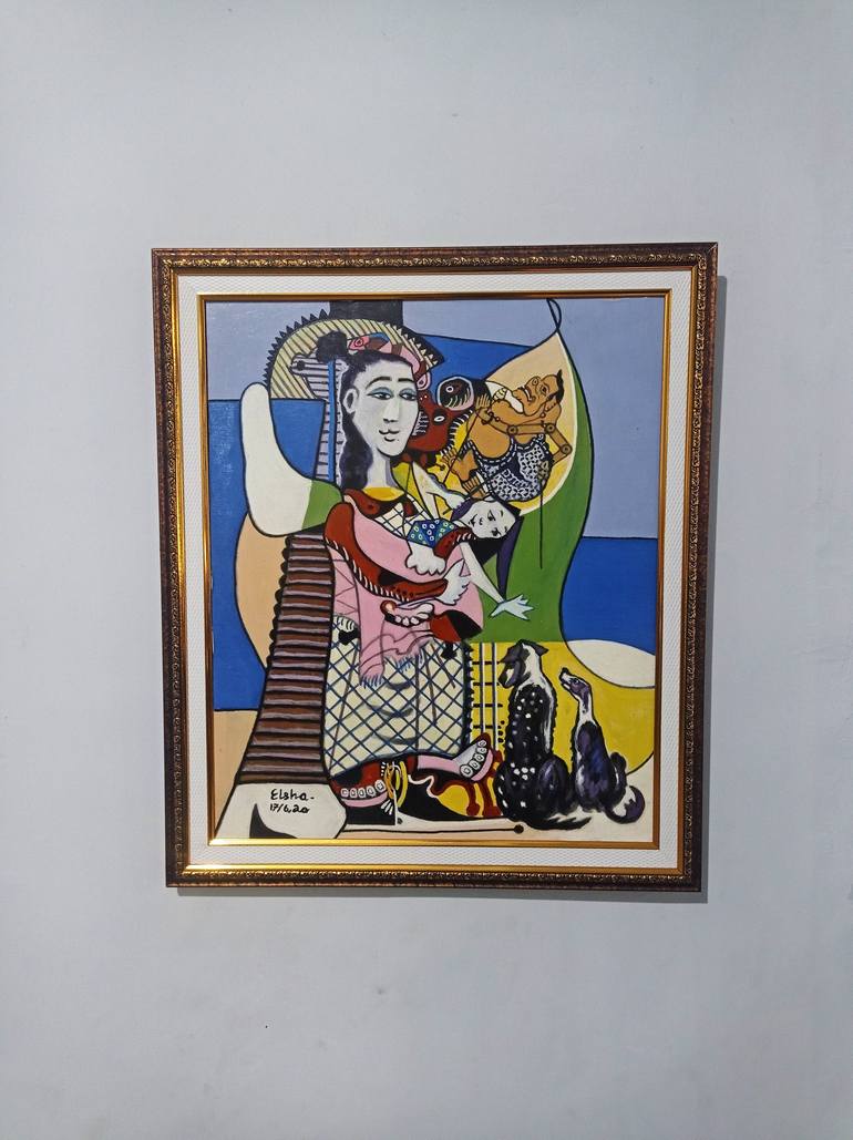 Original Cubism Women Painting by Paul Supriyadi