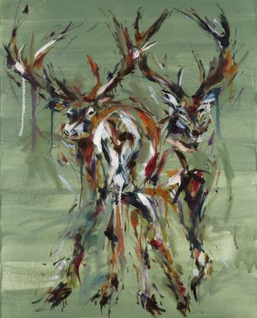 Original Expressionism Animal Paintings by BiHop 