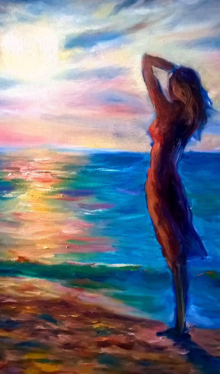 Original Impressionism Landscape Painting by Elena Sereda