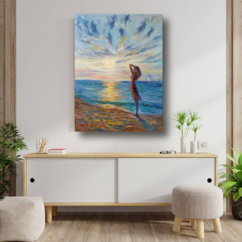 Original Impressionism Landscape Painting by Elena Sereda