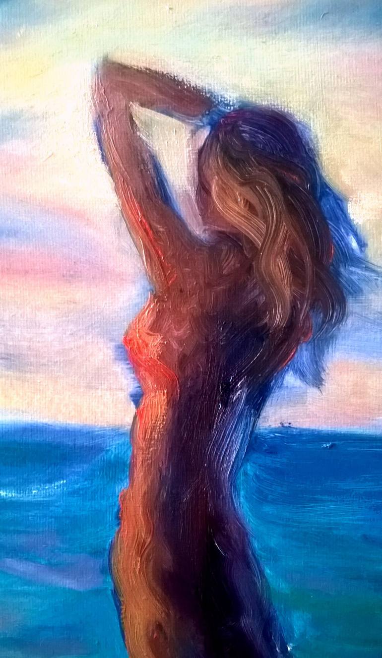 Original Impressionism Landscape Painting by Elena Sereda