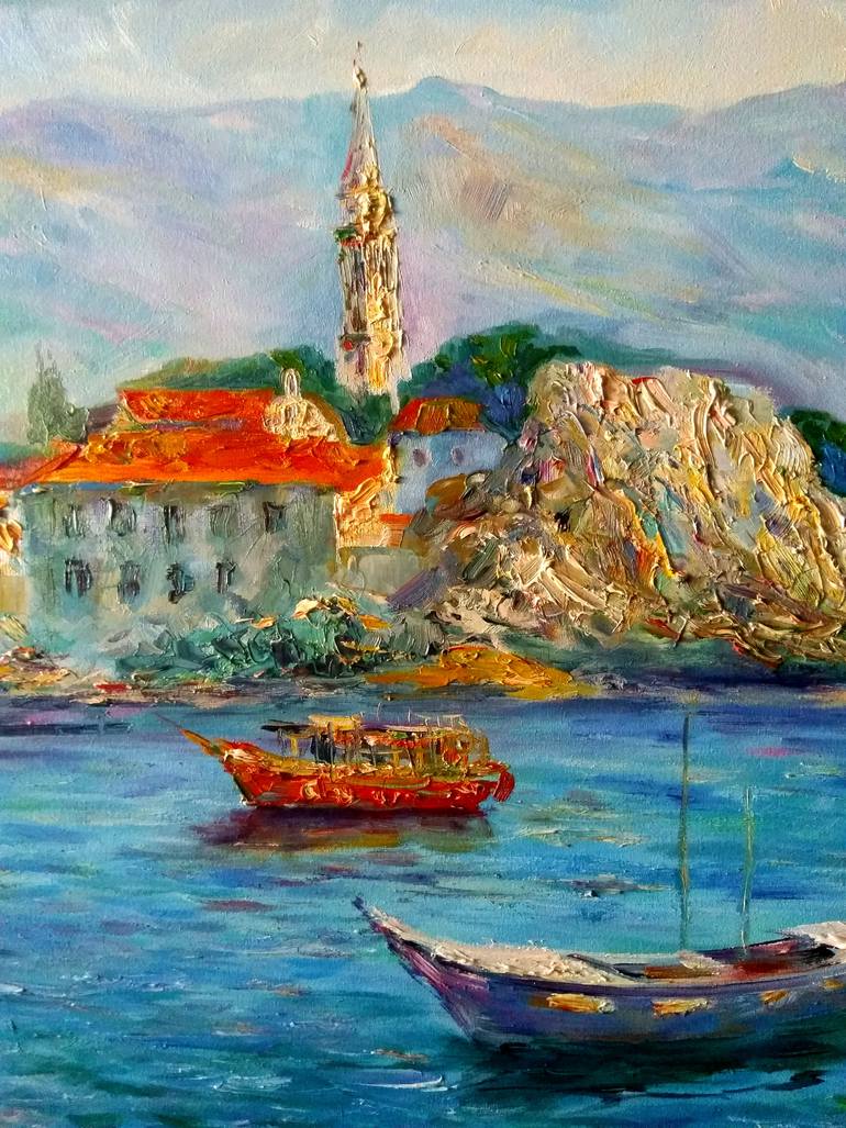 Original Impressionism Landscape Painting by Elena Sereda