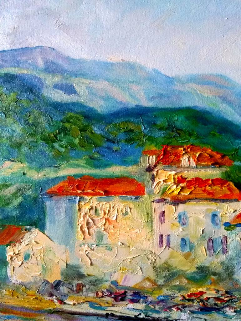 Original Impressionism Landscape Painting by Elena Sereda