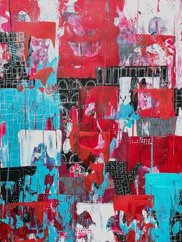 Print of Abstract Cities Mixed Media by Lisa Reed Preston