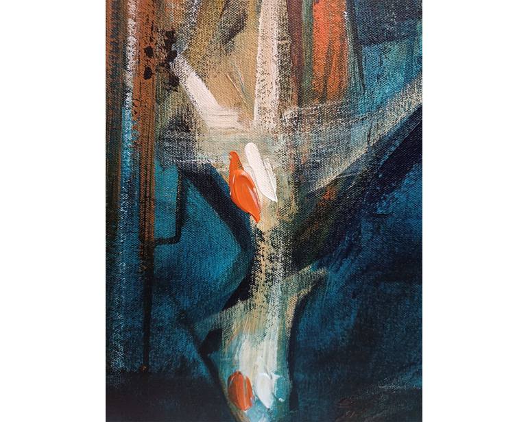 Original Abstract Expressionism Abstract Painting by Anna Rajasekharan