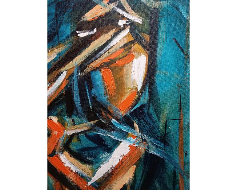 Original Abstract Expressionism Abstract Painting by Anna Rajasekharan