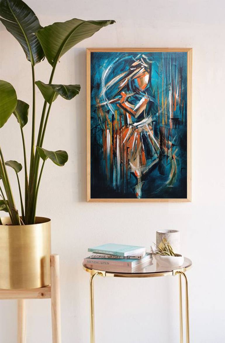 Original Abstract Expressionism Abstract Painting by Anna Rajasekharan