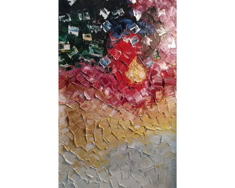 Original Abstract Painting by Anna Rajasekharan | Abstract Art on Canvas | Colors of life - Abstract of the perspectives of life