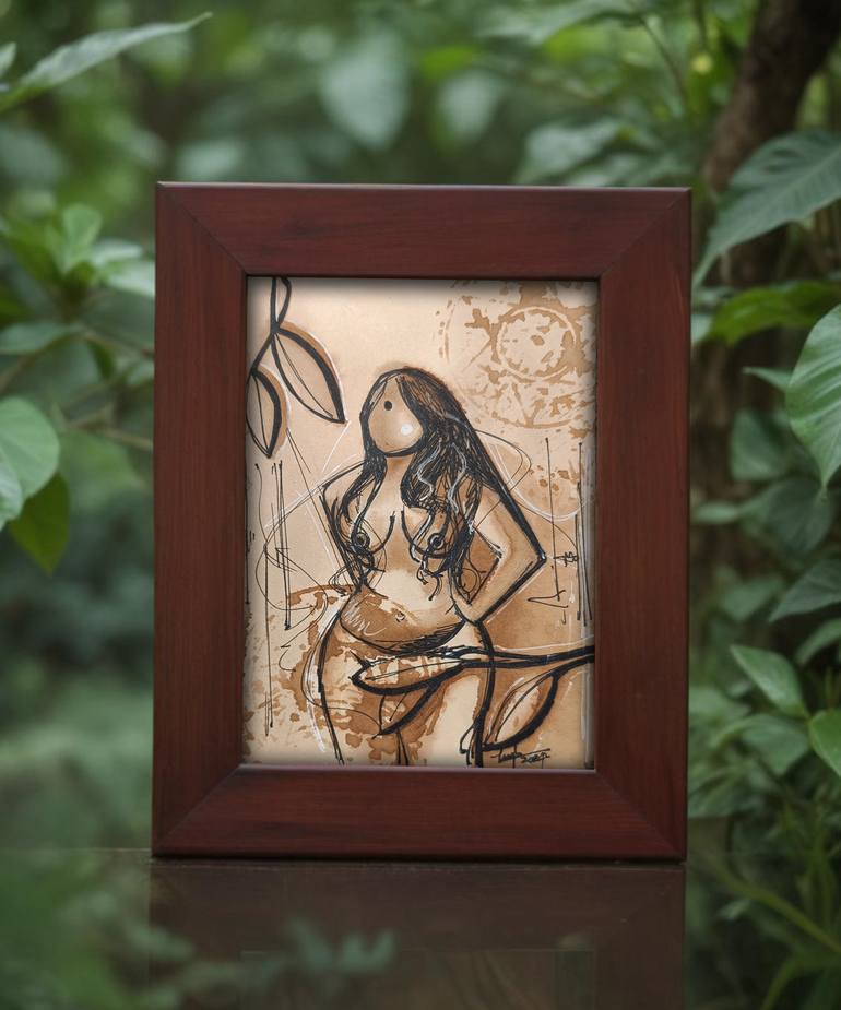 Original Abstract Expressionism Nude Painting by Anna Rajasekharan