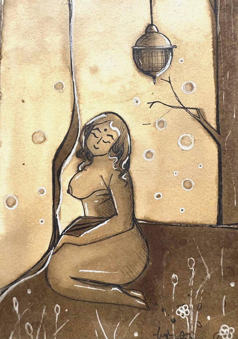 Original Abstract Women Painting by Anna Rajasekharan