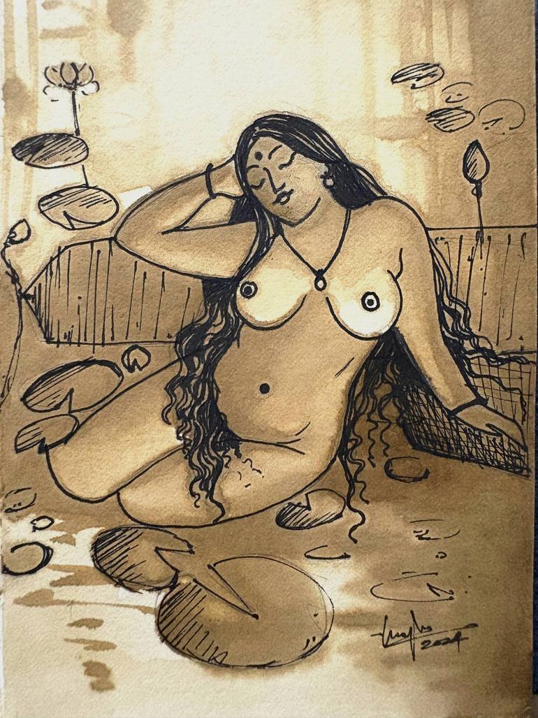 Original Abstract Women Painting by Anna Rajasekharan