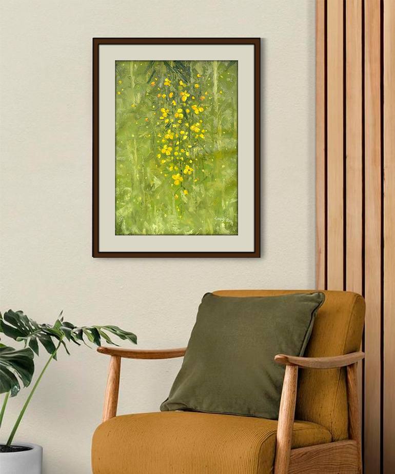 Original Abstract Floral Painting by Anna Rajasekharan