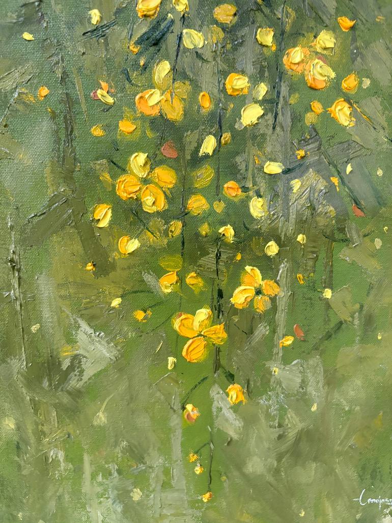 Original Abstract Floral Painting by Anna Rajasekharan