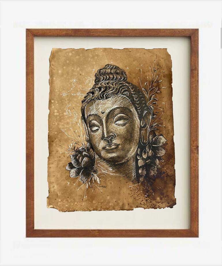 Original Abstract Expressionism Religion Painting by Anna Rajasekharan