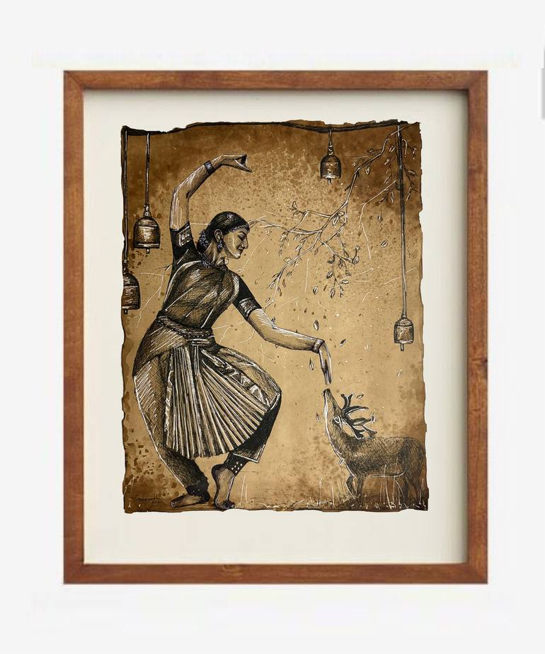 Original Abstract Expressionism Women Painting by Anna Rajasekharan