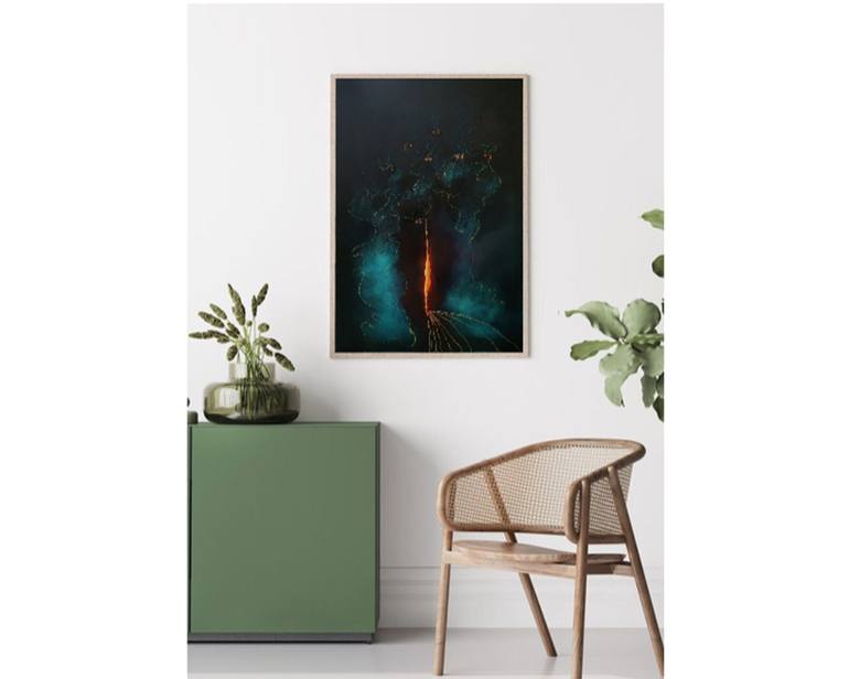 Original Abstract Expressionism Abstract Painting by Anna Rajasekharan