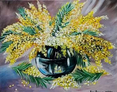 Original Fine Art Floral Paintings by Vera Yurchenko