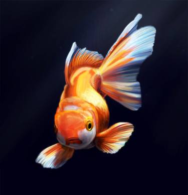 Print of Art Deco Fish Digital by Josephine Popov