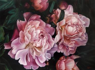 Original Color Field Painting Floral Paintings by Josephine Popova