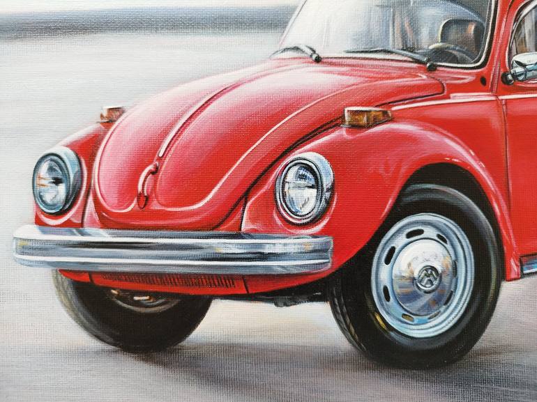 Original Realism Car Painting by Josephine Popova