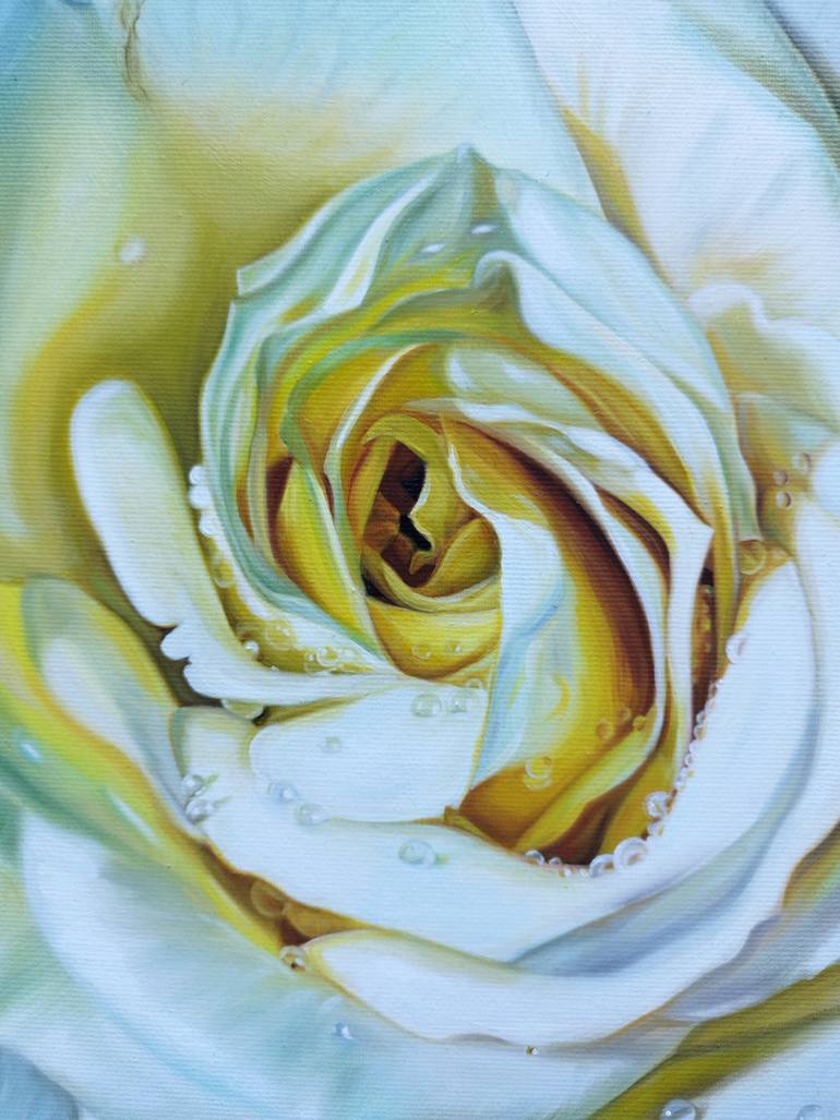 Original Photorealism Floral Painting by Josephine Popova