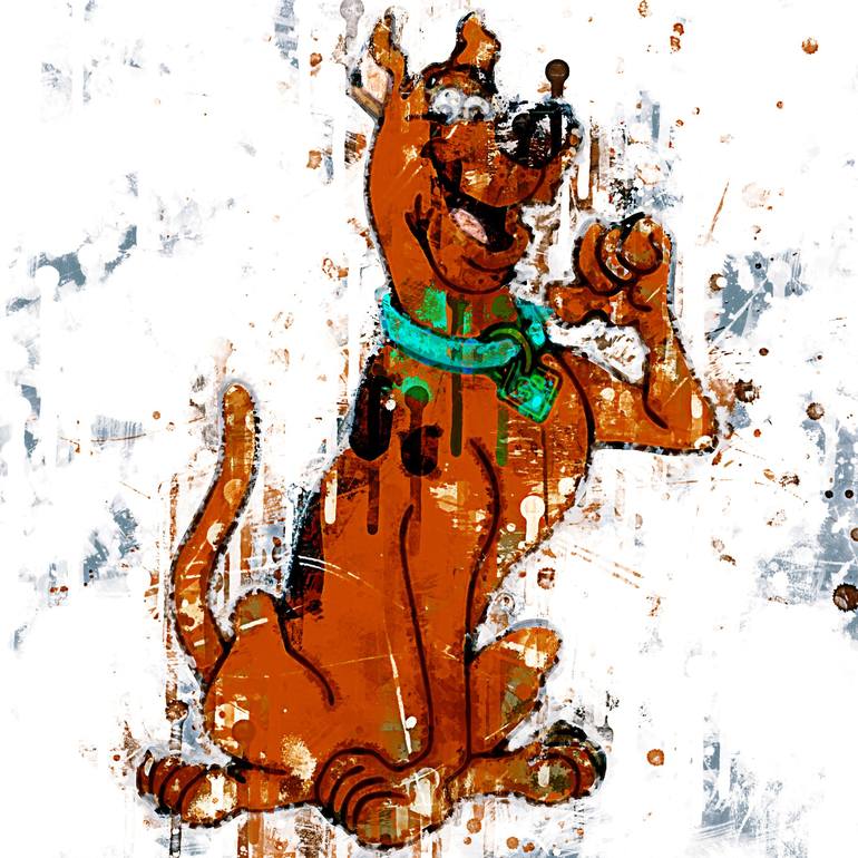 Cartoon Scooby Doo character painting watercolor animation Painting by ...