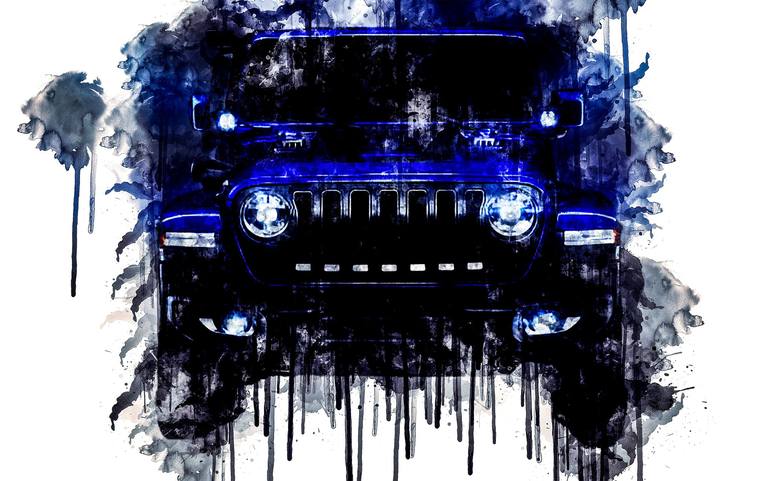 Car 2018 Jeep Wrangler Unlimited Moparized 1 cars watercolor painting ...