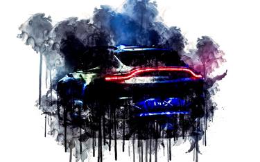 Car Car Aston Martin DBX Q Concept 2020  3 1 cars watercolor painting colorful finneart  abstract cars watercolor colorful fineart painting thumb