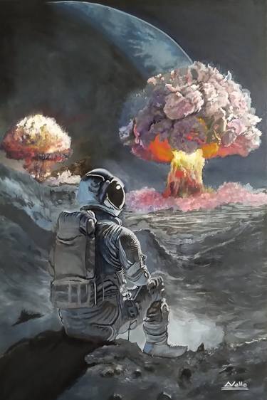 Original Conceptual Outer Space Paintings by Alvaro Silva