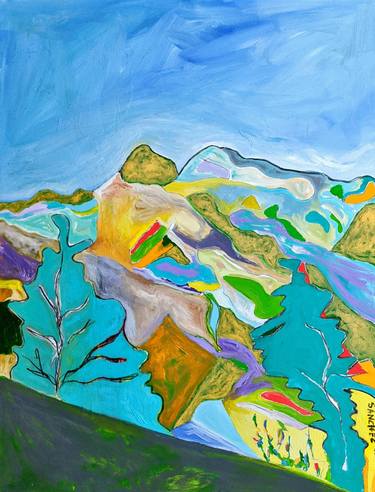 Saatchi Art Artist salenia sanchez; Painting, “Mountains Unravelling” #art