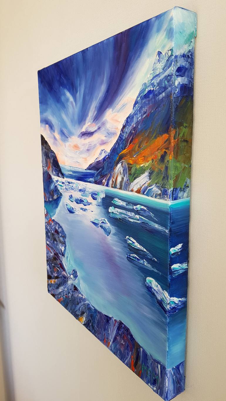 Original Expressionism Landscape Painting by Monica Casanegra