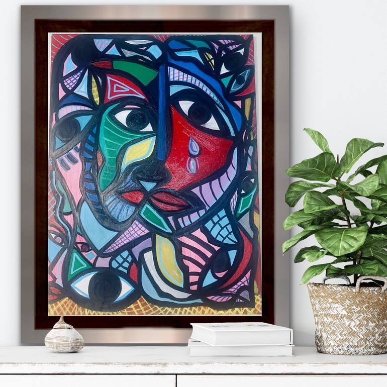 Original Cubism Abstract Painting by Manisha Sharma Fine Art Gallery