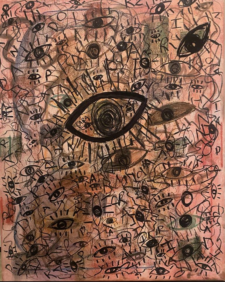 trippy all seeing eye drawing