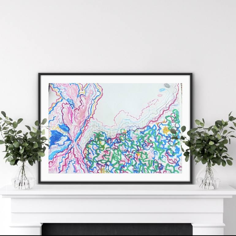 Original Abstract Expressionism Abstract Drawing by Manisha Sharma Fine Art Gallery