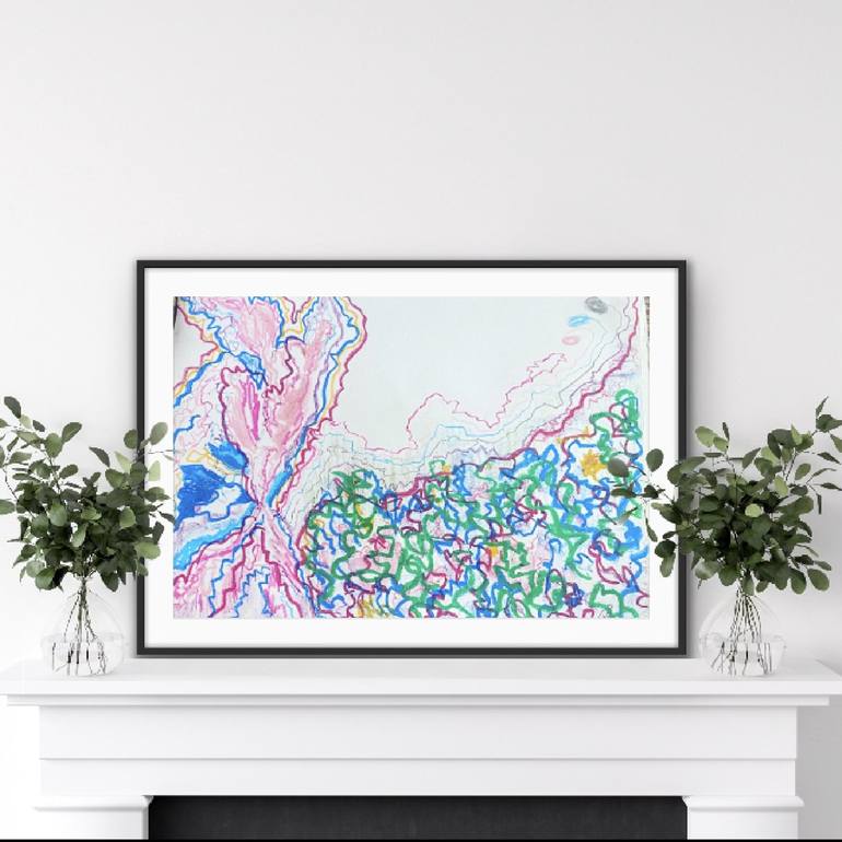 Original Abstract Drawing by Manisha Sharma Fine Art Gallery