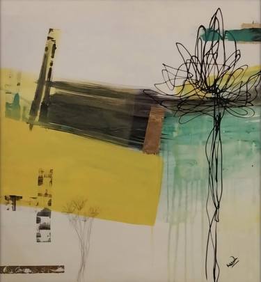 Original Abstract Expressionism Abstract Painting by Narmin Allahwala
