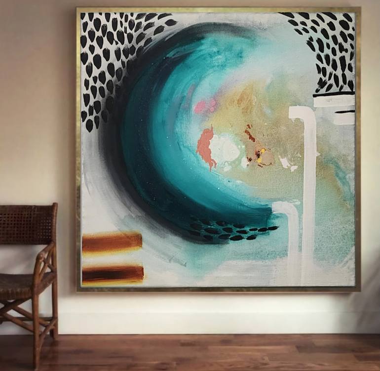 Original Abstract Expressionism Abstract Painting by Narmin Allahwala