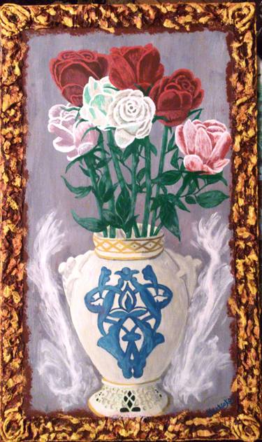 Print of Art Deco Floral Paintings by Mnatsakan Hakobyan