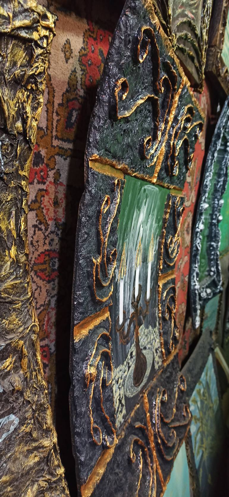 Original Art Deco Nature Painting by Mnatsakan Hakobyan