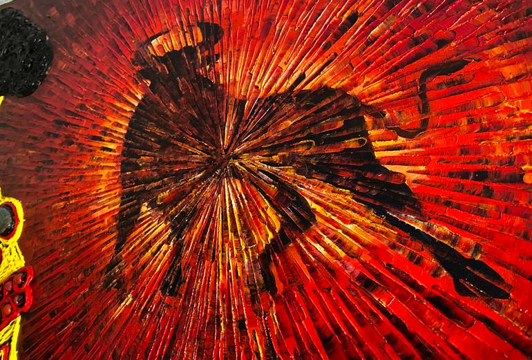 Original Abstract Expressionism Fashion Painting by Yul Hanchas