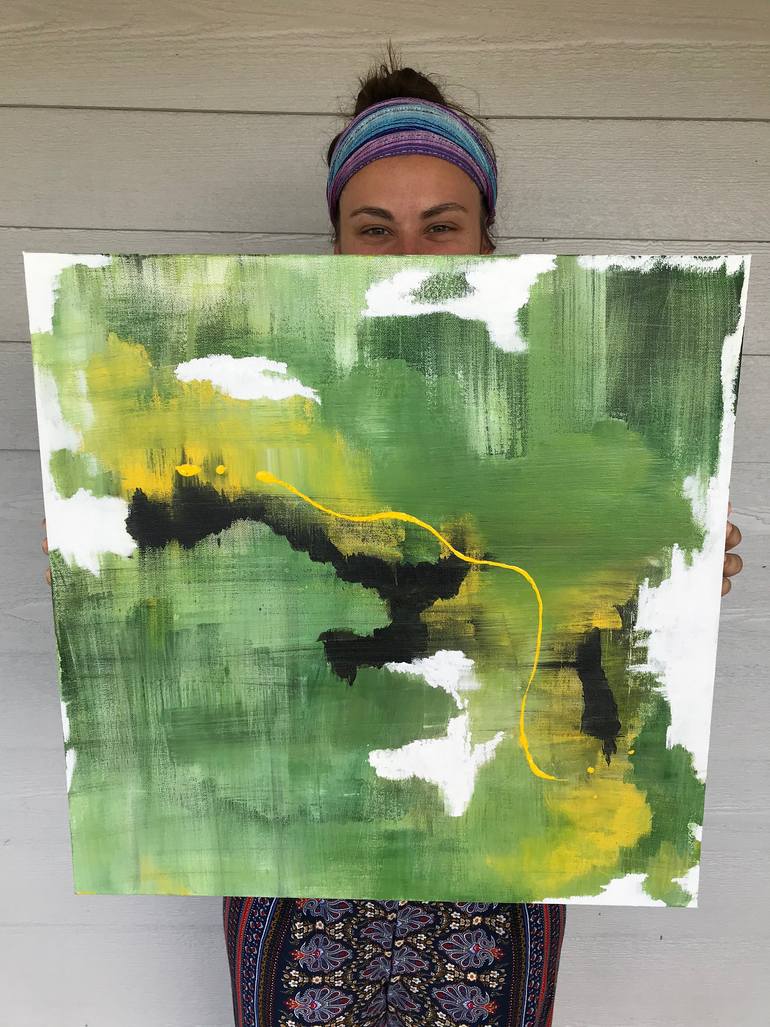 Original Abstract Expressionism Abstract Painting by Katie Morgan