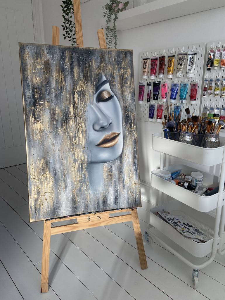 Original Portraiture Abstract Painting by Ellie Dean