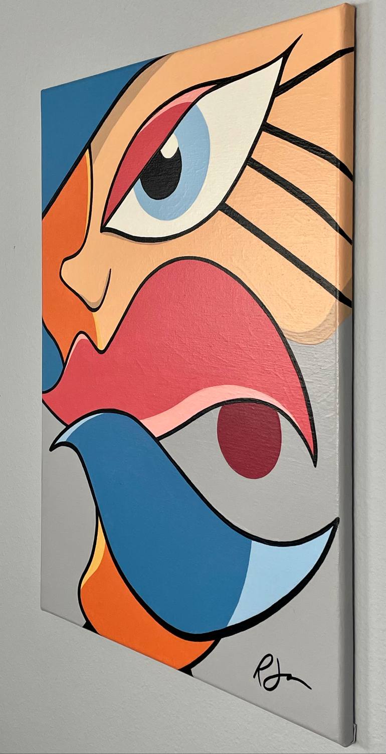 Original Cubism Abstract Painting by R  James The Artist