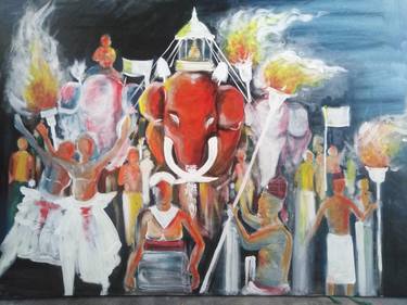 Print of Abstract Paintings by Nilanga Ranasinghe