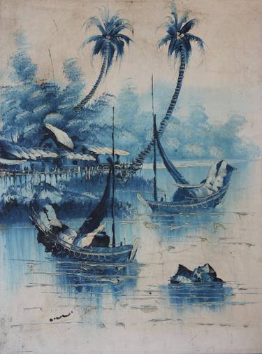 Print of Beach Paintings by Nilanga Ranasinghe