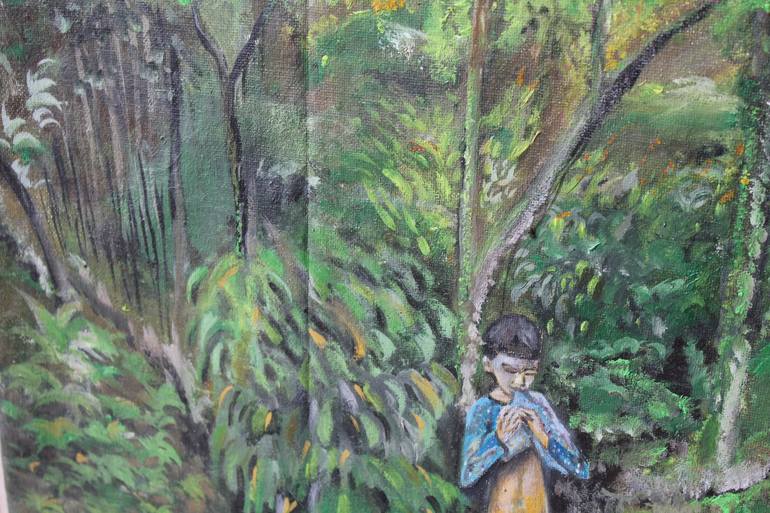 Original Expressionism Children Painting by Nilanga Ranasinghe