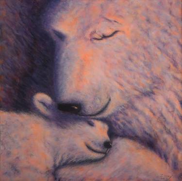 Mama bear' Oil painting by Lucia Verdejo