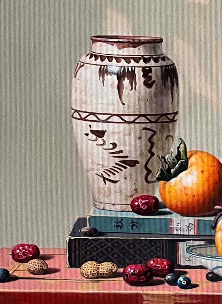 Original Art Deco Still Life Painting by Kunlong Wang