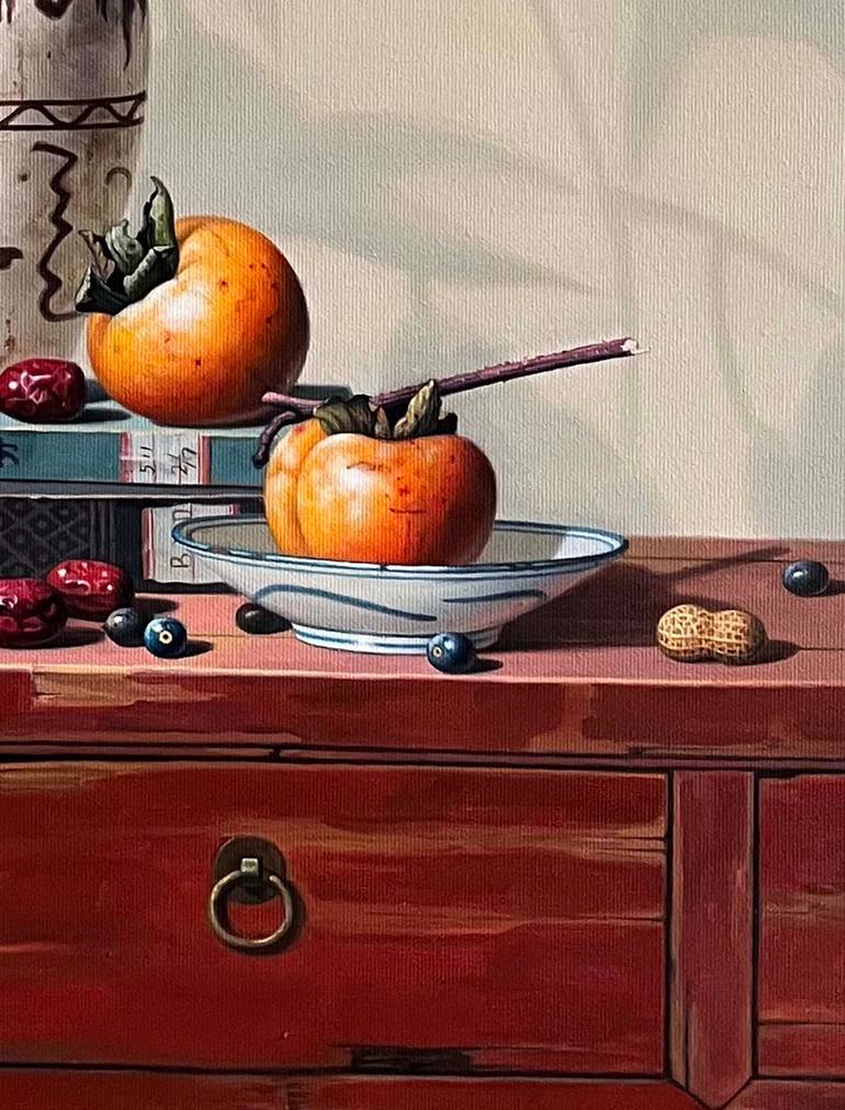 Original Art Deco Still Life Painting by Kunlong Wang