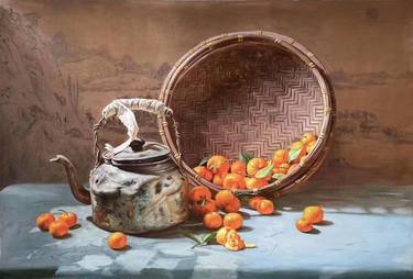 Original Art Deco Still Life Paintings by kunlong wang